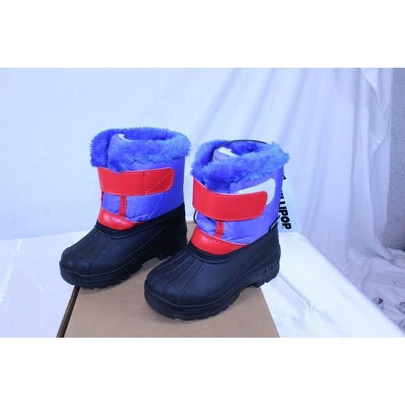 Winter Snow Boots Faux Fur Lined Blue Size 6 Toddler - Picture 1 of 9
